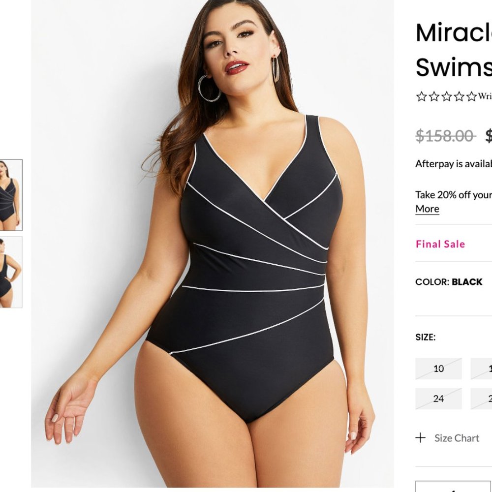 MIRACLESUIT Draped One-Piece Black Swimsuit